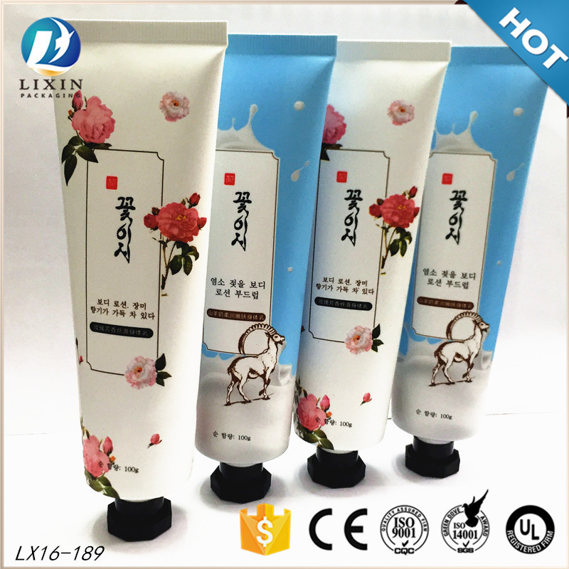 广州厂家直销 韩系印刷山羊奶护手霜铝塑金属感软管 来稿印刷