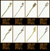 Metal modern retro Chinese hairpin for elderly, hairgrip, simple and elegant design, wholesale