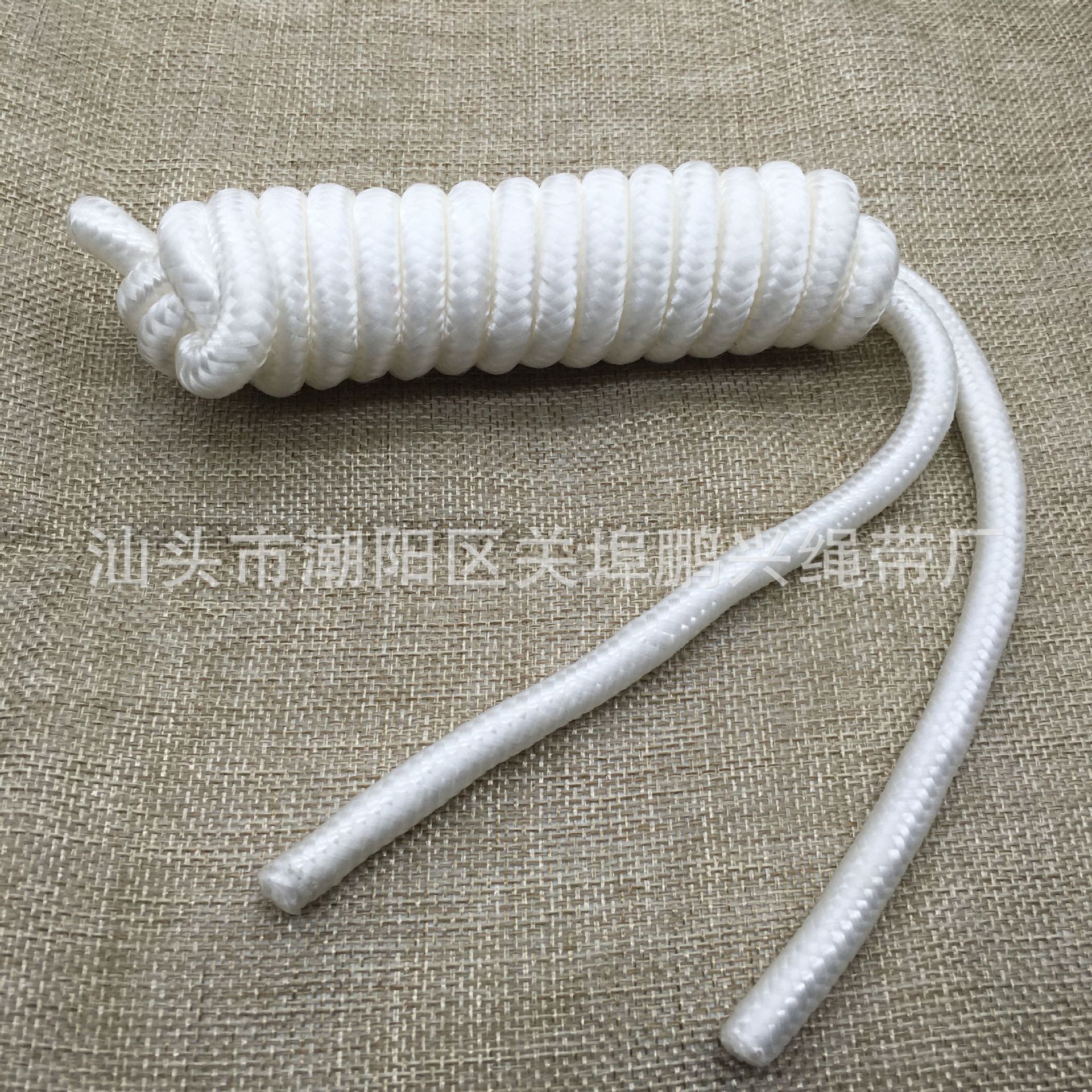 厂家直销 白色跳绳 高强丙纶包芯绳子 晾衣 捆扎 帐篷抽拉绳