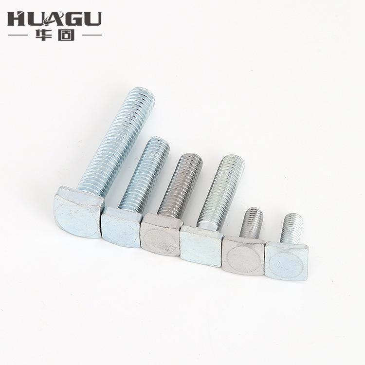 4.8级GB35方头螺栓T型汽车电瓶固定螺丝四角四方螺丝公制