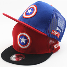 外贸帽子儿童男女童网帽鸭舌帽超级联盟五角星队长夏季遮阳棒球帽