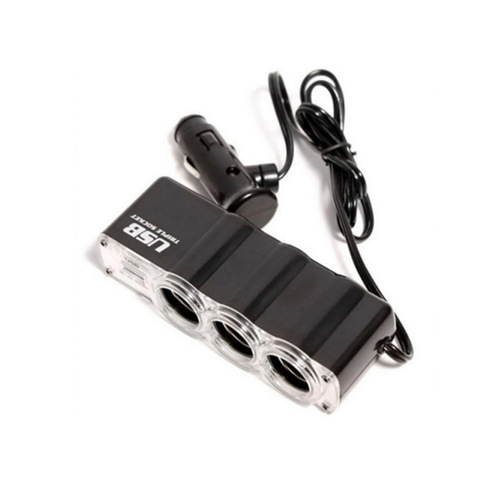 Direct sales car one-to-three cigarette lighter 12/24V universal cigarette lighter wholesale car cigarette lighter