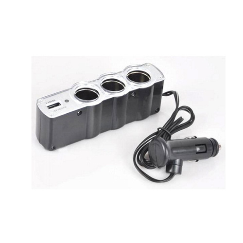 Direct sales car one-to-three cigarette lighter 12/24V universal cigarette lighter wholesale car cigarette lighter