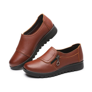 Обувь для отдыха для матери для кожаной обуви, коллекция 2021, для среднего возраста