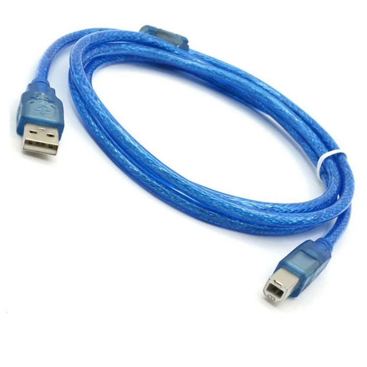 Прозрачный синий 3-метровый USB скоростной 2.0 сканер печатная линия полностью медный пояс магнитное кольцо экранирование тканый сетевой кабель передачи данных