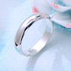 小黑 Glossy light board, classic trend ring for beloved suitable for men and women, wholesale, silver 925 sample, simple and elegant design, couple silver jewelry