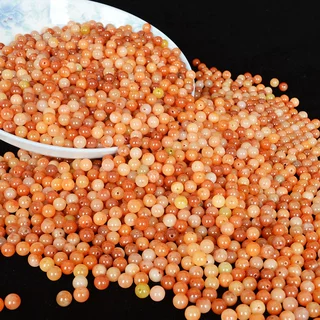 天然玉石红珠子 新疆金丝玉圆珠DIY饰品配件批发 玉器散珠8mm直销