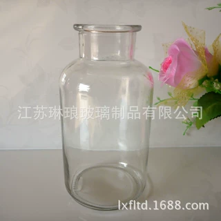 批发500ml广口玻璃试剂瓶实验室玻璃瓶陈皮玻璃瓶磨口密封玻璃瓶