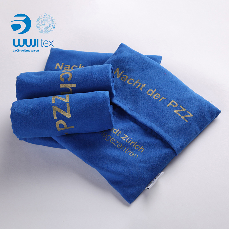 RPET WUJI suministro directo de fábrica de microfibra de doble cara de terciopelo impreso toalla deportiva viaje al aire libre fitness sudor toalla