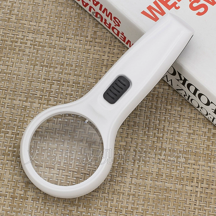 3 светодиодных фонаря портативная 75-миллиметровая лупа для пожилых людей 3 раза чтение оптического объектива HD