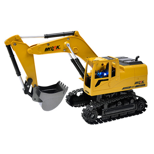 Olympian Batong Alloy Excavator 1:24 Wireless Remote Control Excavator Children's Charging Remote Control Car Toy
