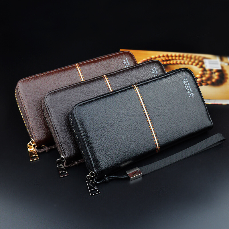 New Men's wallet men's long zipper clutch men's wallet business casual large capacity soft wallet phone bag New Men's wallet men's long zipper clutch men's wallet business casual large capacity soft wallet phone bag