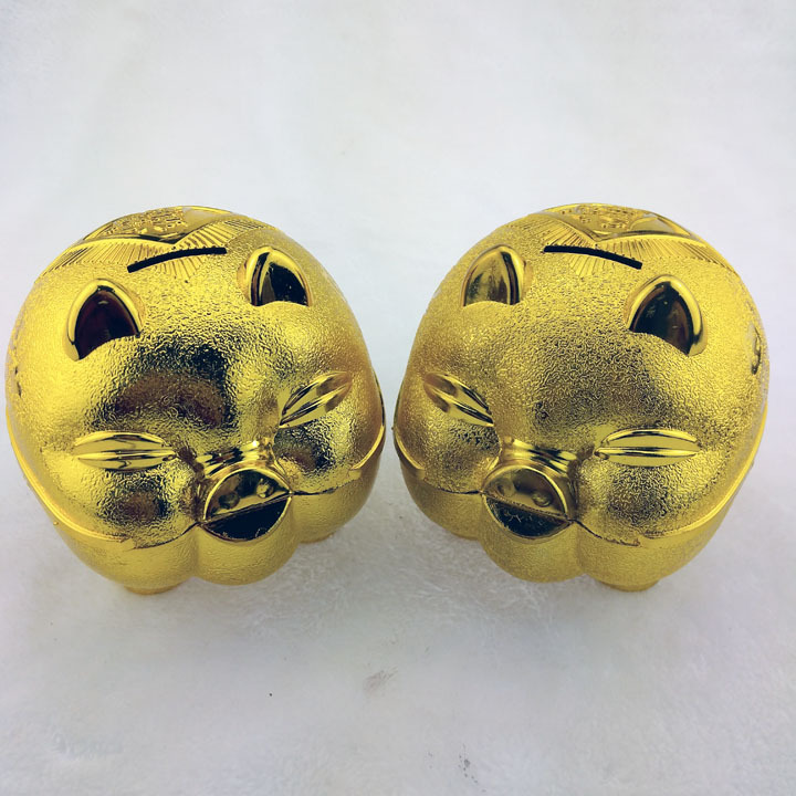 G1114 6 oro plástico cerdo alcancía hucha moneda hucha apertura actividad regalo image 4