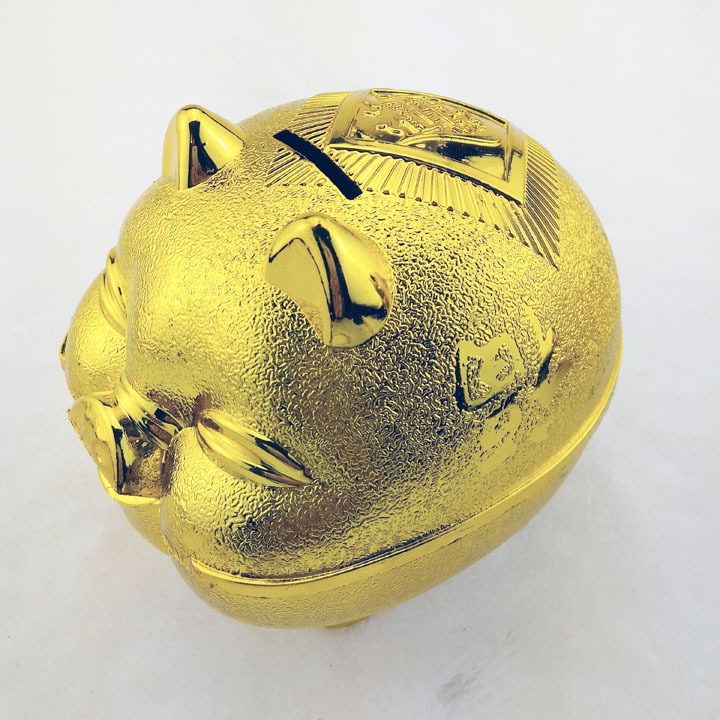 G1114 6 oro plástico cerdo alcancía hucha moneda hucha apertura actividad regalo image 3
