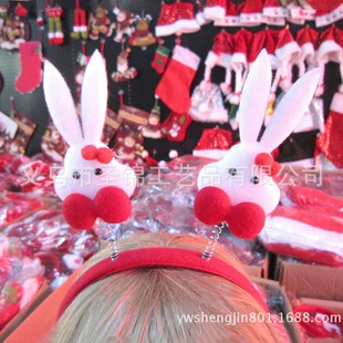 Ободок с зайчиками декор на Рождество