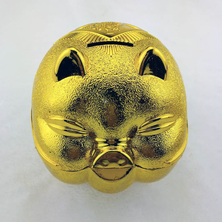 G1114 6 oro plástico cerdo alcancía hucha moneda hucha apertura actividad regalo image 2