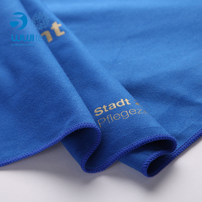 RPET WUJI suministro directo de fábrica de microfibra de doble cara de terciopelo impreso toalla deportiva viaje al aire libre fitness sudor toalla