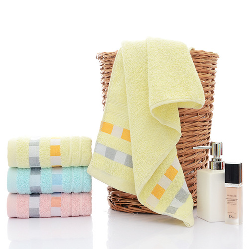 Cotton Absorbent Towel Work Safety Checkered Welfare Gift Set of 14 Plain Color Out of Stock Can Order LOGO New Product Promotion