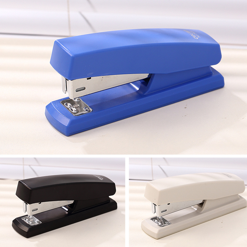 Deli stapler 0425 student stapler 12# labor-saving stapler color can order 20 office