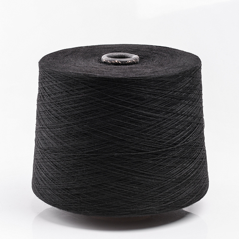 203特黑涤纶纱线织带织袜高强度黑纱线涤纶环保再生仿棉蓝光特黑