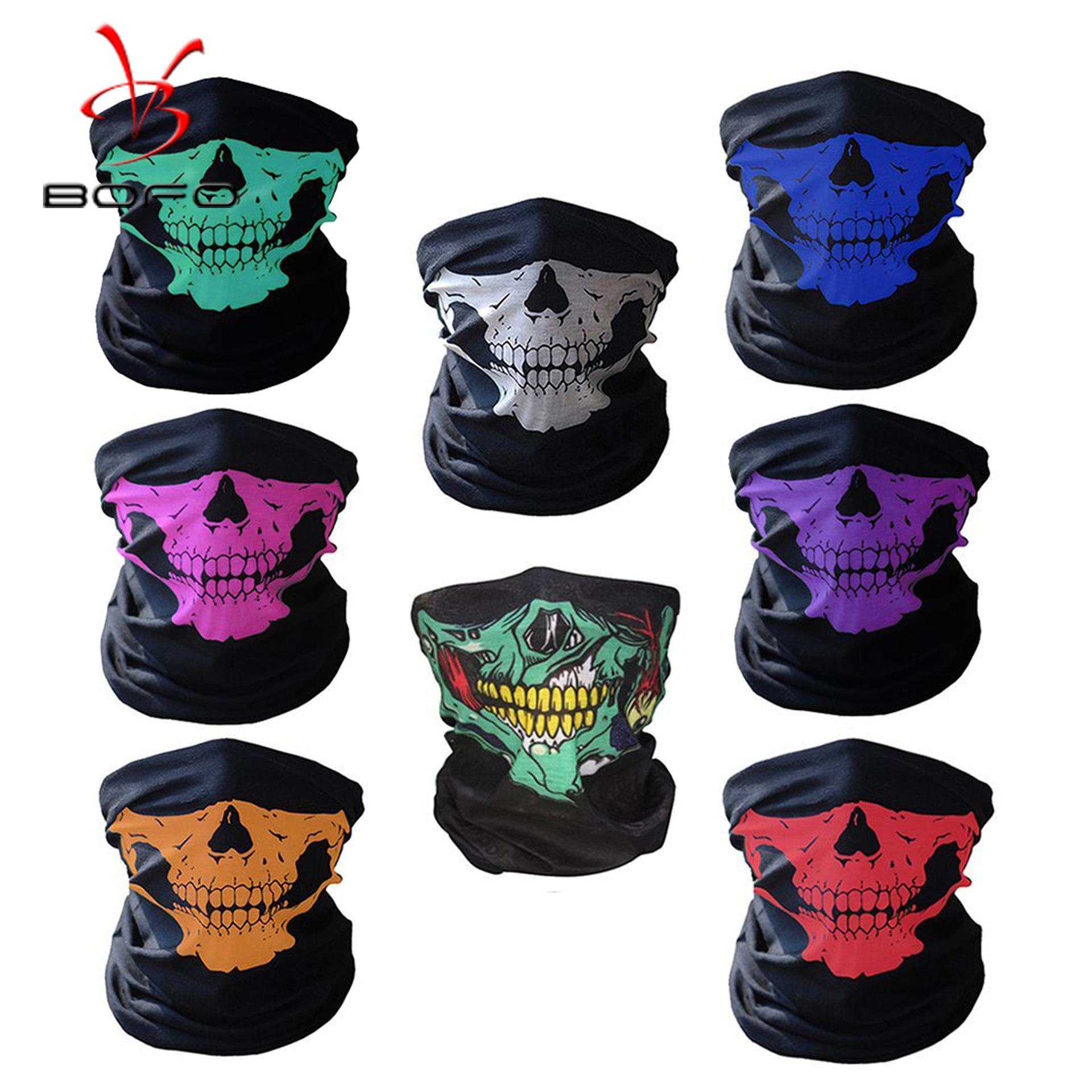 Seamless Multifunctional Magic Headband, Cycling Face Mask, Warm Scarf, Halloween Prop, Ever-Changing Skull Headband