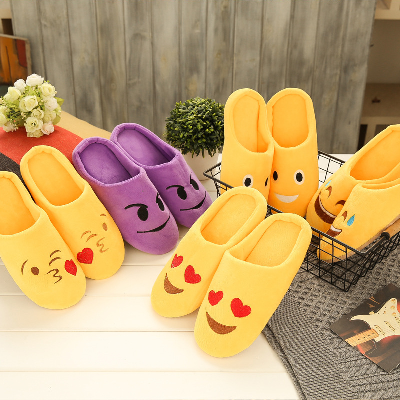 New Embroidered Cute Soft Bottom Silent Slippers Indoor Wooden Floor Half-bag Home Silent Cotton Slippers