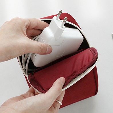 Twilight city travel portable travel charger earphone line digital bag storage bag for men and women