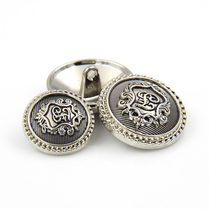 银色高档英伦风金属西装纽扣西服大衣扣子外套钮扣