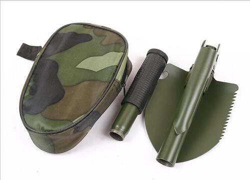Folding military shovel, iron spade military shovel, camping self-defense survival tool emergency equipment wholesale small military shovel
