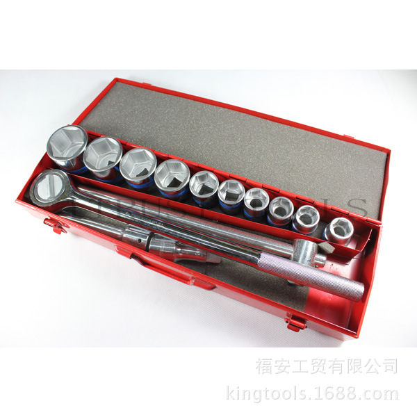 14件套3/4系列亚光镜面组合套筒扳手 大车专用 GS KING TOOLS