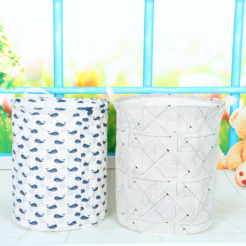 Fabricante de cestas de lavandería ZAKKA tela de algodón y lino artículos diversos de lavandería Cubo de almacenamiento plegable cesta de almacenamiento para el hogar cesta de lavandería