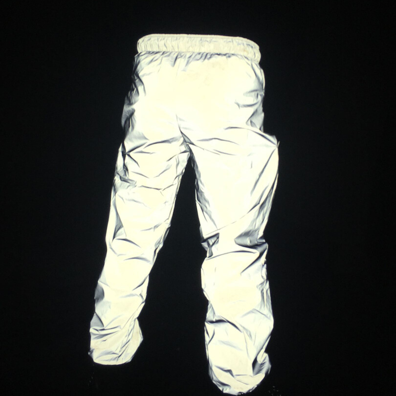 Herrenbekleidung Reflektierende Hosen für Frühling und Herbst für Männer und Frauen, Hip-Hop-Hip-Hop-Hosen für Basketballsport, lässige Leuchthosen_voghion.com