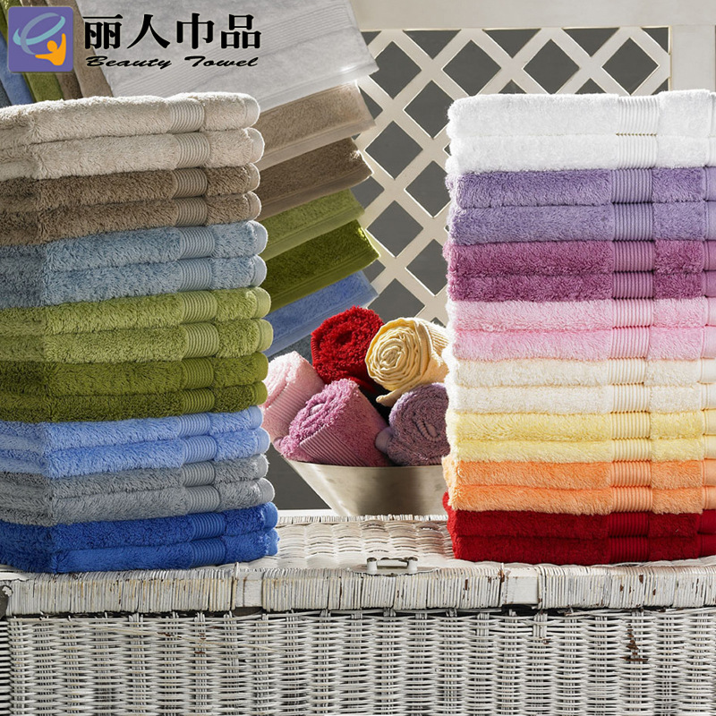 Manufacturer Processing and Production of Cotton Egyptian Long-Staple Cotton Thickeneded Towels Can Be Embroidered with Logo, Custom-Woven and Custom-Dyed Gift Box