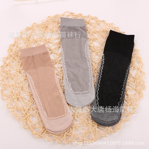 Spring and summer cotton-soled stockings for women, anti-slip, anti-slip, velvet short stockings, wholesale sweat-absorbent, non-slip stockings, street stall supply