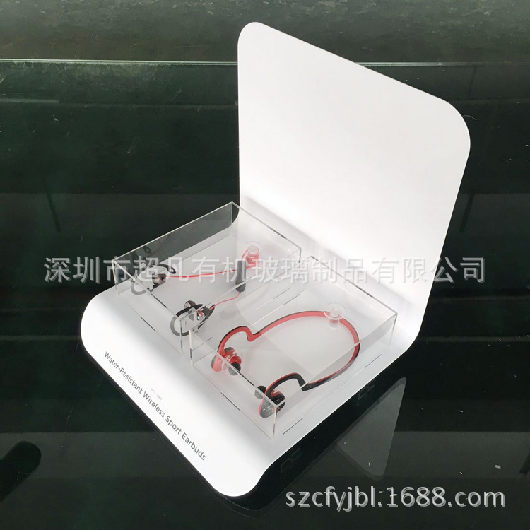 厂家生产亚克力蓝牙耳机展架发光耳机架有机玻璃手机平板耳机展架