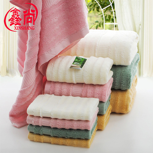 Bamboo fiber wavy wool 70*140 oversized bath towel wholesale factory direct sales gift box logo customization