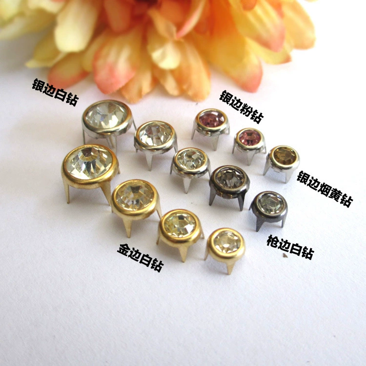 В наличии Пряжка для сверления DIY бусины для когтей инкрустированные заклепки блестящие аксессуары для одежды ремень декоративные аксессуары стеклянные сверлильные гвозди