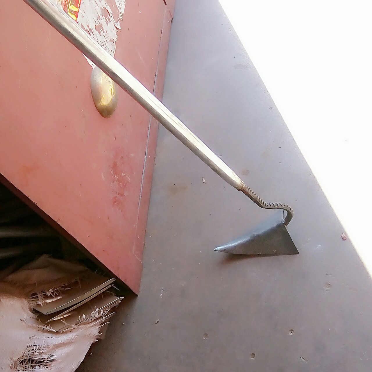 自产自销三角锄批发焊长把