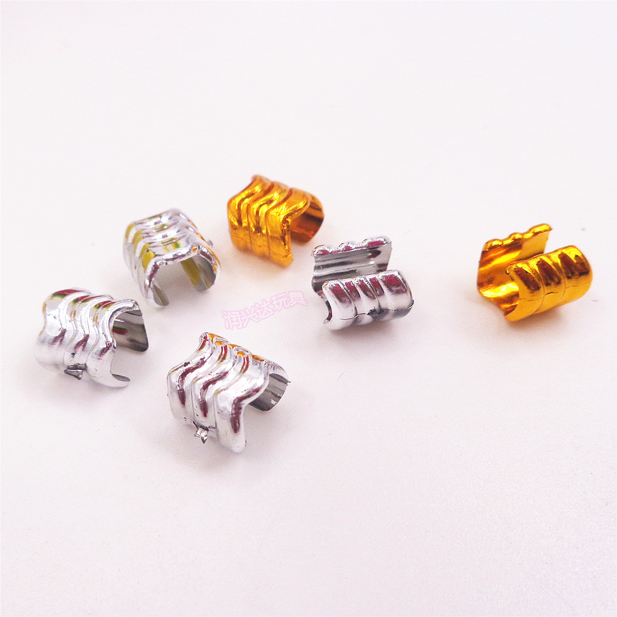 Toy electroplated bracelet, gold and silver versions
