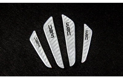 WRC carbon fiber door Qapı və bamper qoruyucu zolaqlar - silver-band-lettering