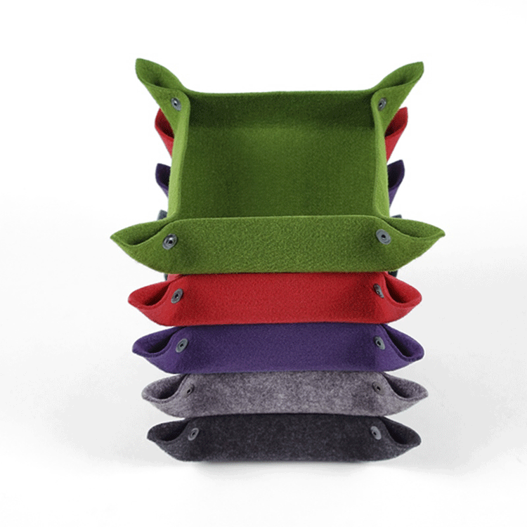 厂家直销 毛毡收纳篮 杂物盒 办公杂物收纳盘  多功能盘