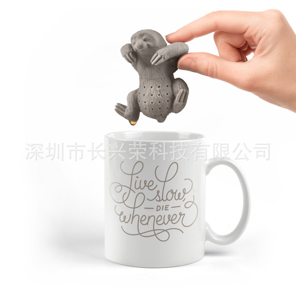 亚马逊热销树懒泡茶器 硅胶泡茶器 硅胶茶漏 新品茶漏