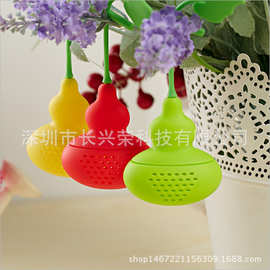 厂家直销硅胶葫芦滤茶器  亚马逊硅胶新款葫芦泡茶器茶漏