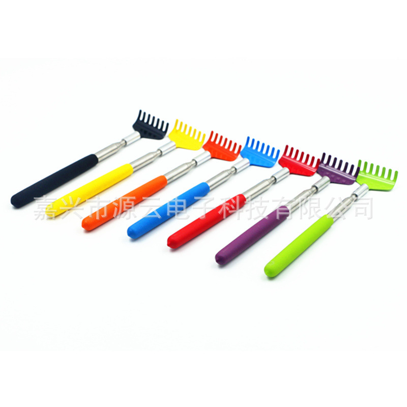 Ajustable Logo de alta calidad Acero inoxidable telescópica scratcher ancianos feliz no pidiendo a la gente cosquillas masaje herramienta