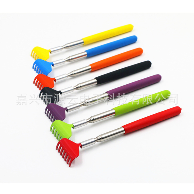 Ajustable Logo de alta calidad Acero inoxidable telescópica scratcher ancianos feliz no pidiendo a la gente cosquillas masaje herramienta