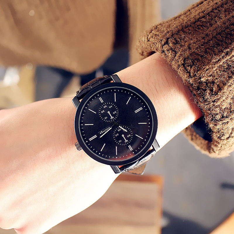 大表盘个性潮流情侣手表女简约学生时尚原宿风权志龙同款男表