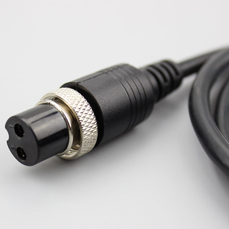 gx16航空头线 M16 2芯硅胶线 2孔摄像机供电线 工业设备连接线