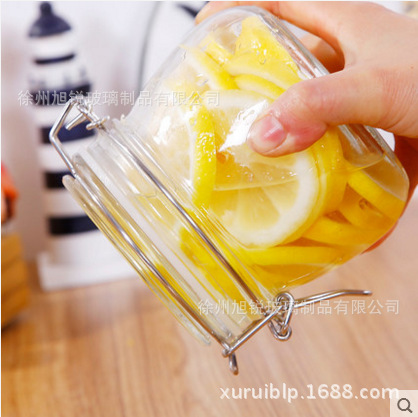 卡扣密封罐玻，玻璃瓶带盖酵素瓶，食品杂粮奶粉蜂蜜罐子，泡储物