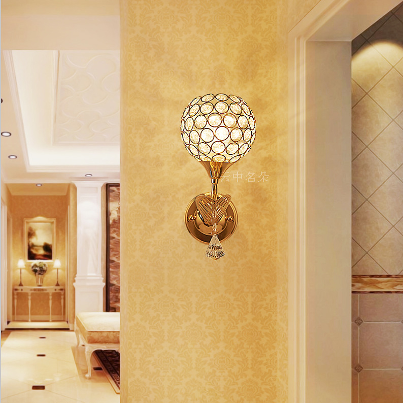 Moderno simple creativo acogedor dormitorio lámpara de noche Venta caliente transfronteriza suministro lámpara de pared pasillo balcón lámpara de pared de cristal