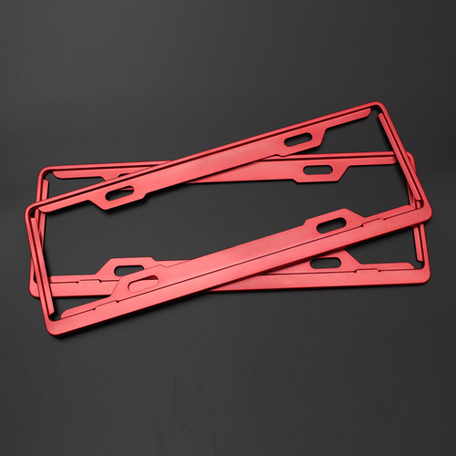 Factory Direct Supply New Regulations Color Aluminum Alloy Aviation Aluminum License Plate Frame License Plate Frame License Plate Frame Thick Model